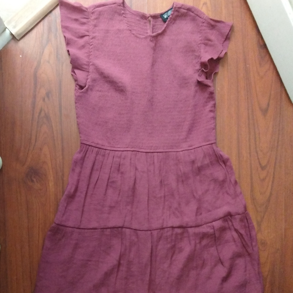 Sweet Wanderer Burgundy Textured Top